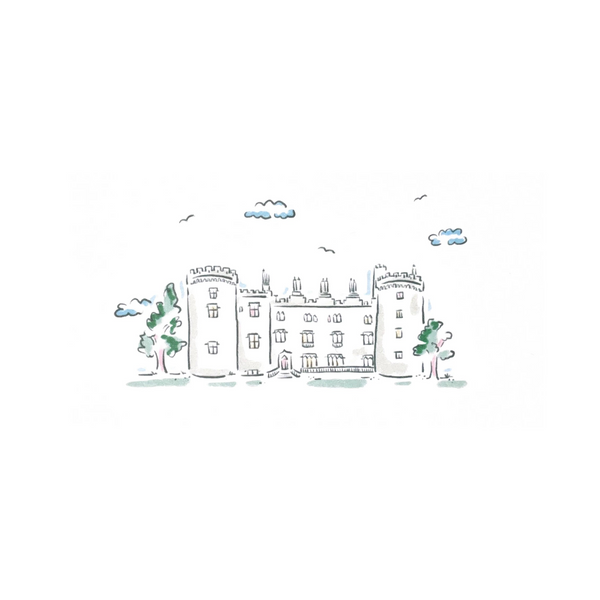 Abhaile Castle Illustration Blank Inside Card