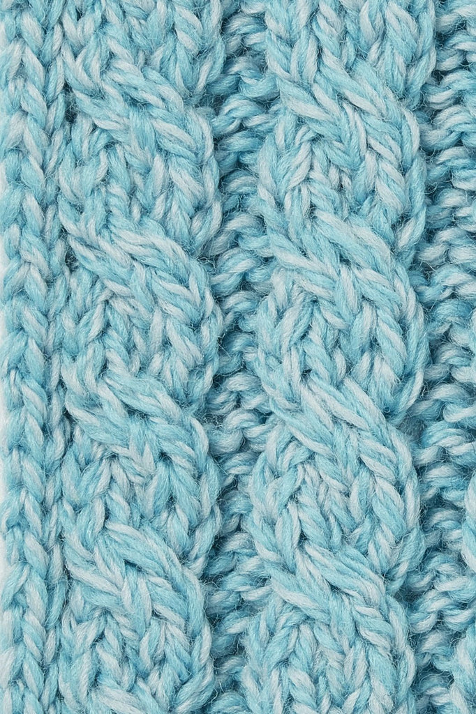Aran Woollen Mills. Poncho. Sky Blue