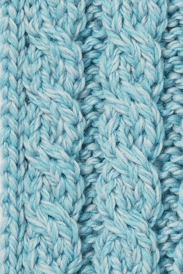 Aran Woollen Mills. Poncho. Sky Blue