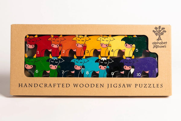 Alphabet Jigsaws Number Cow Row Jigsaw Puzzle