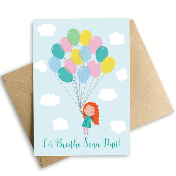 Prints Of Ireland Birthday Balloons Card