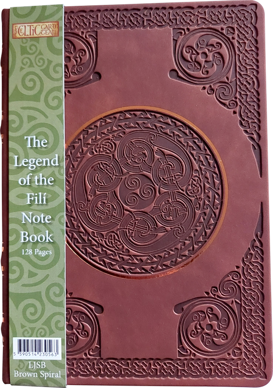 The Celtic Card Team Small Brown Faux Leather Spiral Notebook