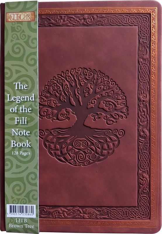 The Celtic Card Team Small Brown Faux Leather Celtic Tree Of Life Notebook