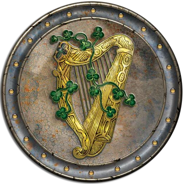 The Celtic Card Team Gold Harp 4 Pack of Dinner Mat