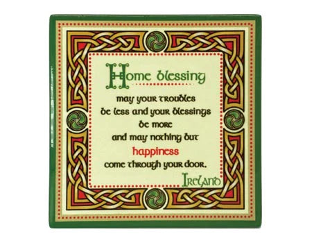 Clara Crafts Home Blessing Ceramic Coaster