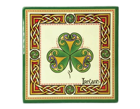 Clara Crafts Shamrock Ceramic Coaster