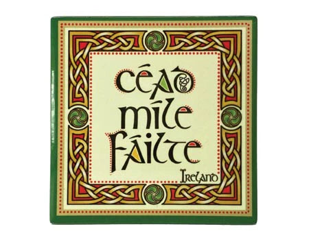 Clara Crafts Céad Míle Fáilte Ceramic Coaster