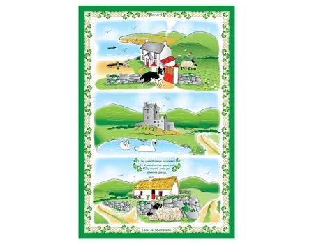 Symbols of Ireland 2 Tea Towel Set