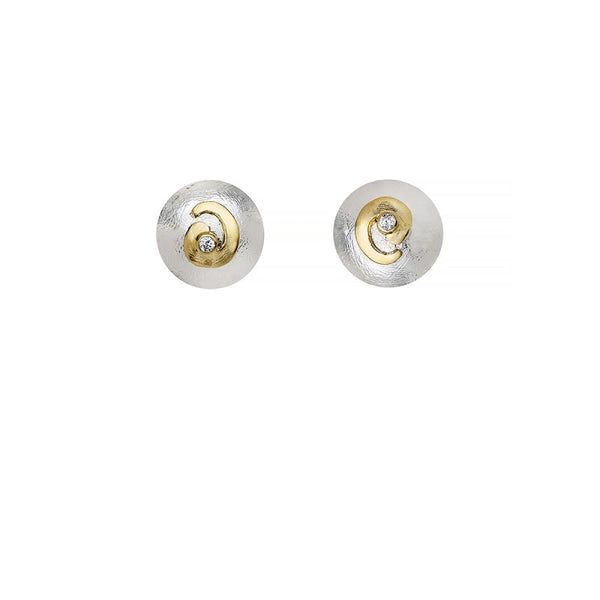 Garret Mallon - Celtic Swirl Round Stud Earrings
