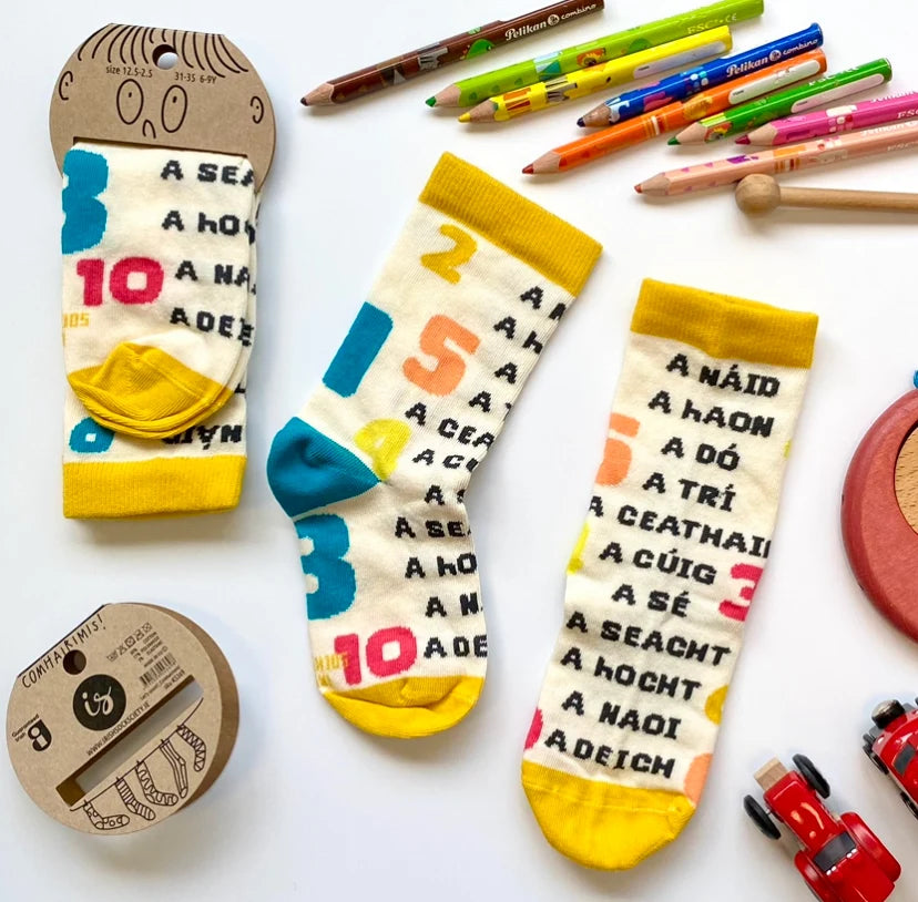 Let's Count/Comhairimis - Mo Theanga Kids Socks