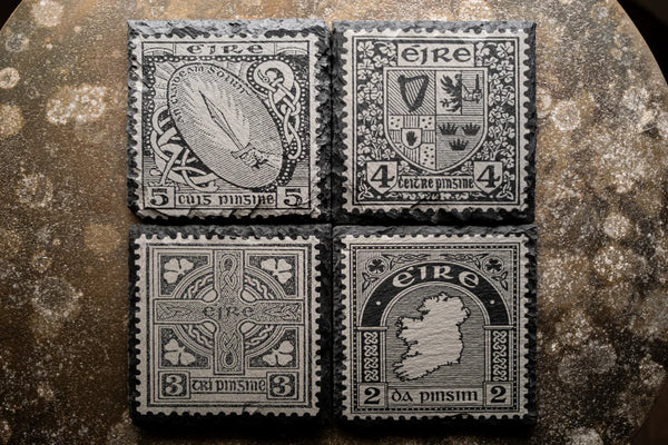 “Seal Éireann – The First Stamps of Freedom” Slate Coasters