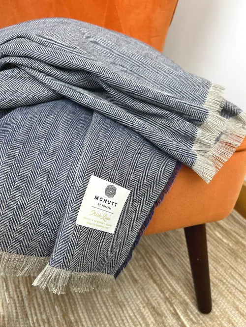 McNutt of Donegal. Denim Throw