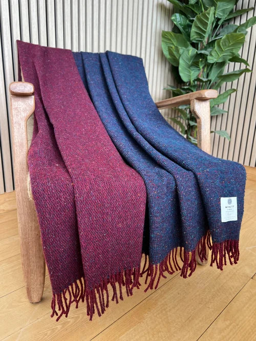 McNutt of Donegal. Dusk & Garnet Reversible Throw