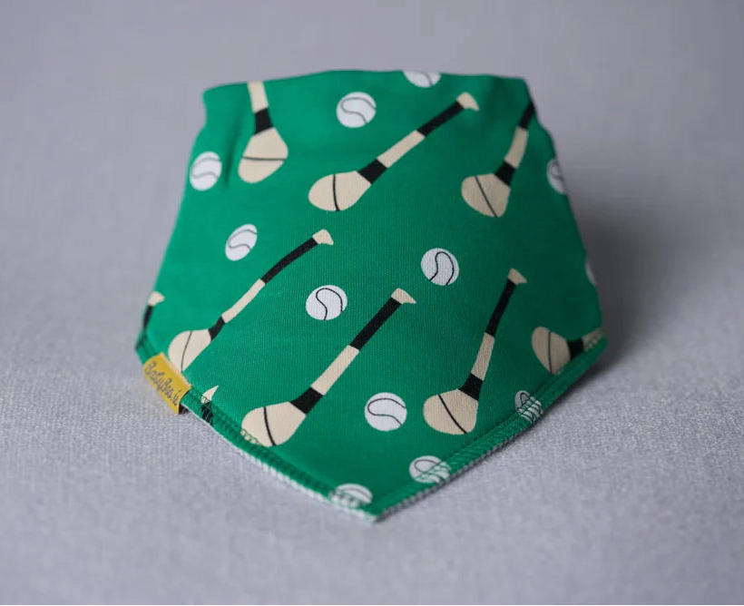 BabyBoo. Green GAA mad organic cotton DribbleBoo bandana bib
