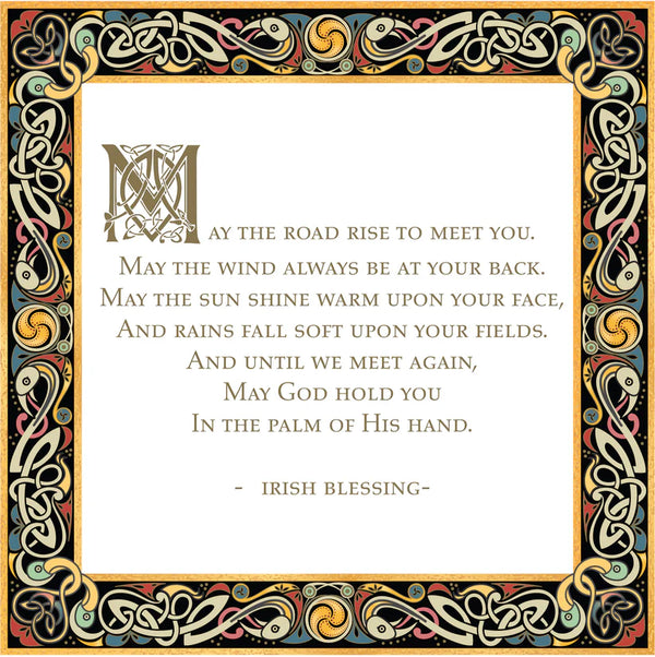 The Glen Gallery Celtic Irish Blessing | May the road rise to meet you Card
