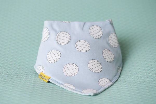 BabyBoo. Blue football organic cotton DribbleBoo bandana bib
