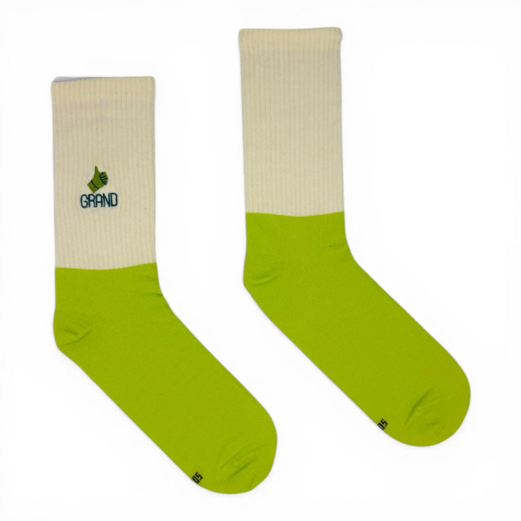 Grand Embroidered Socks Green