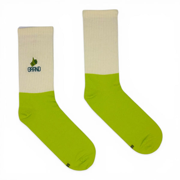 Grand Embroidered Socks Green
