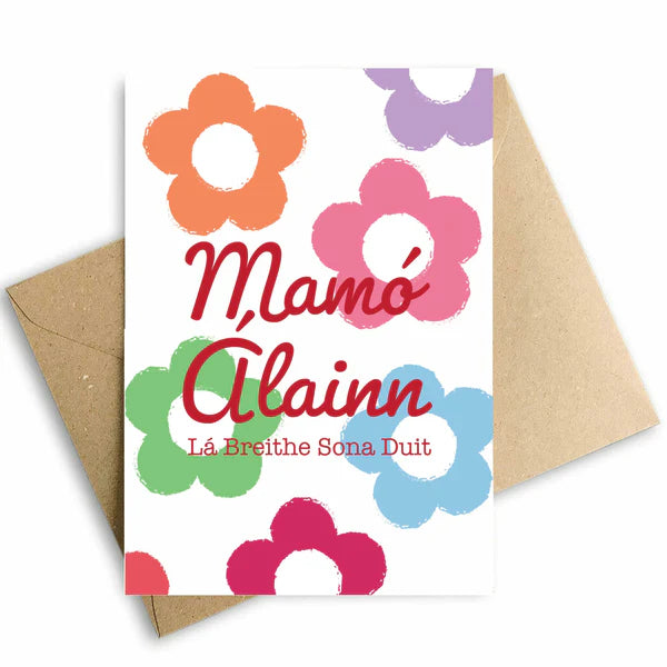 Prints Of Ireland Mamó Álainn Lábreithe Sona Duit- Happy Birthday Granny Card