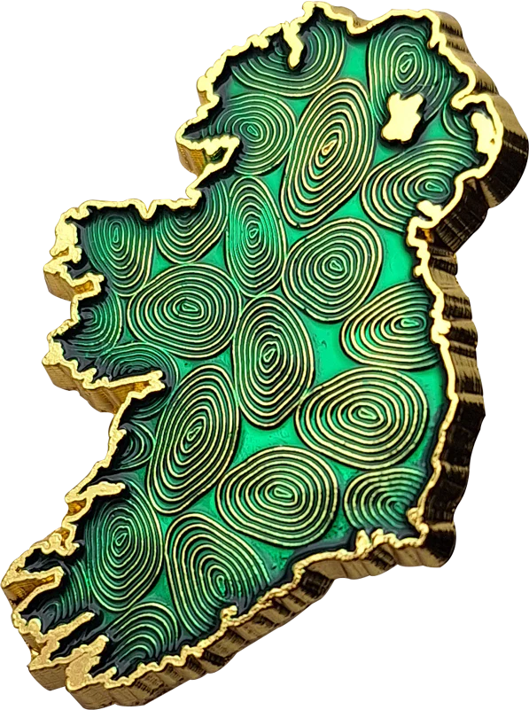 Irish Heritage - Green Ireland Lapel Pin