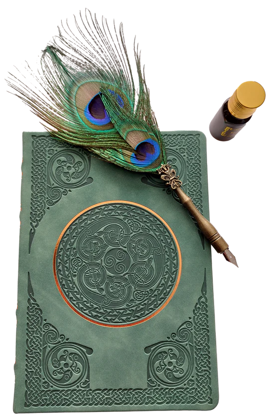 The Celtic Card Team Small Green Faux Leather Spiral Notebook