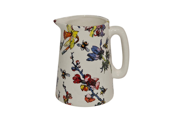 Shannonbridge Pottery Ireland. Bee Garden, 2 Piece (1/2 pint and covered sugar)