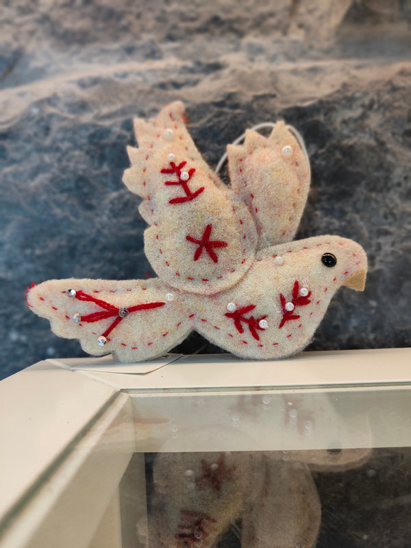 Christmas Decoration - Felt Doves