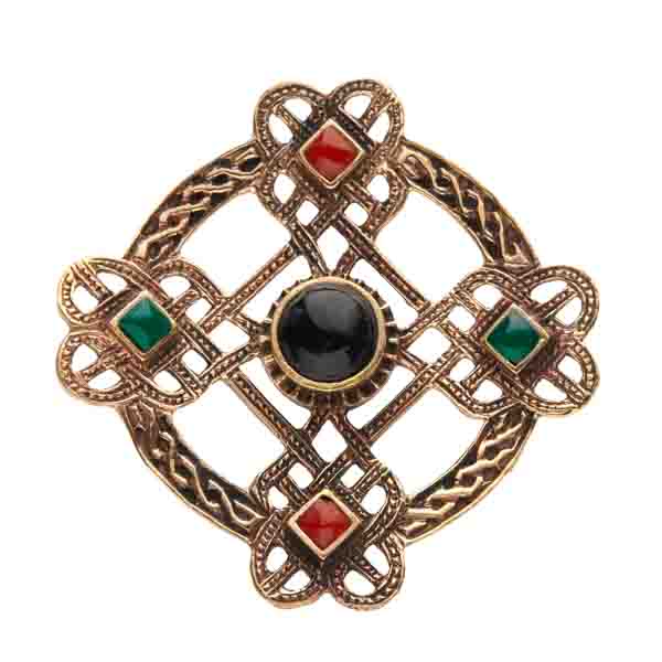 Kilkenny Silver - Celtic Bronze Cross Knot Brooch.