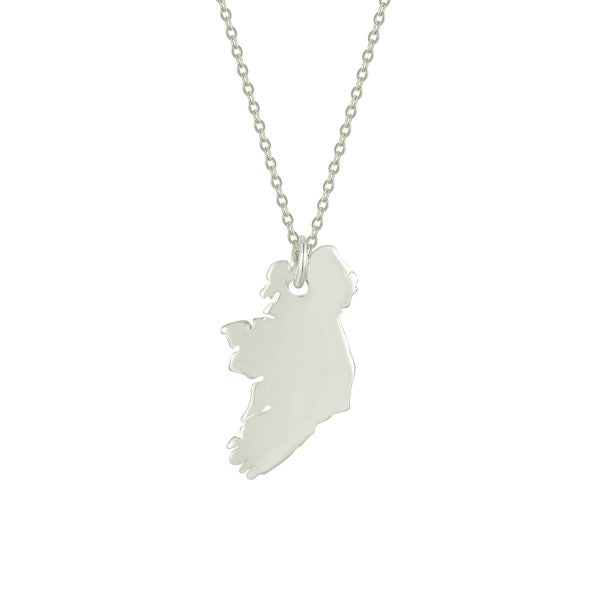 Kilkenny Silver - Map of Ireland Necklace Silver