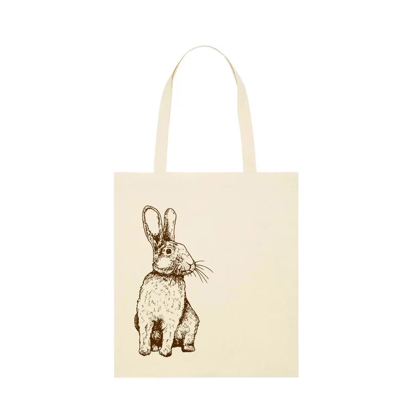 Fauna Lightweight Tote Bag | Rabbit Natural