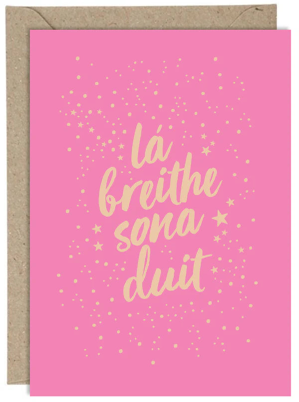 Lá Breithe Sona Duit Hot Pink