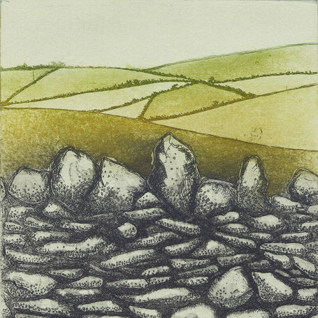 Art Cards Ireland. Niamh Mac Gowan 'Stone Wall, Roundwood'