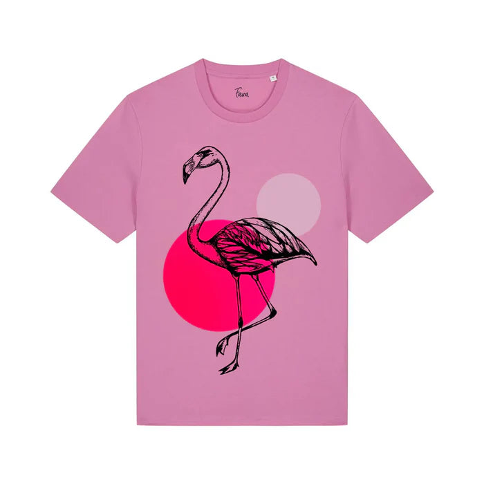 Fauna Organic Cotton Unisex T-shirt | Pink Flamingo