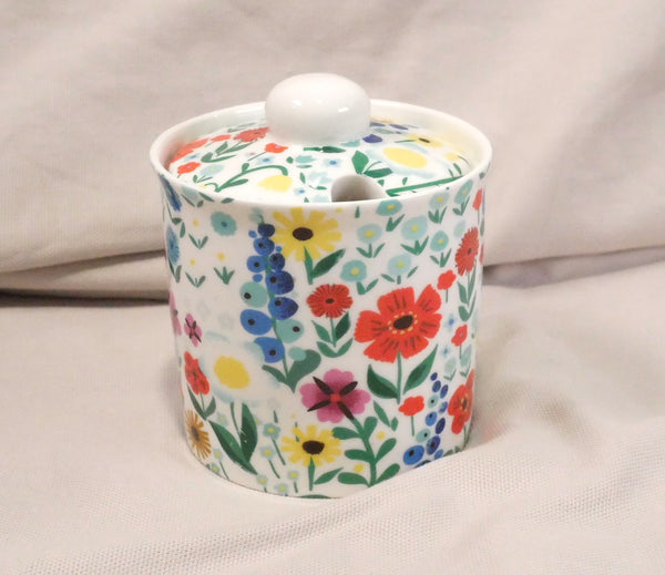 Shannonbridge Pottery Ireland, Sarah's Cottage. Covered Sugar Bowl