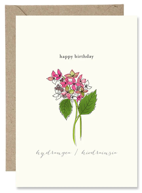 Paper Gull - Happy Birthday Hydrangea