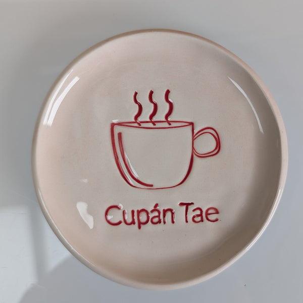 Maple Tree Pottery-Cupán Tae-Tea Bag Dish-Red