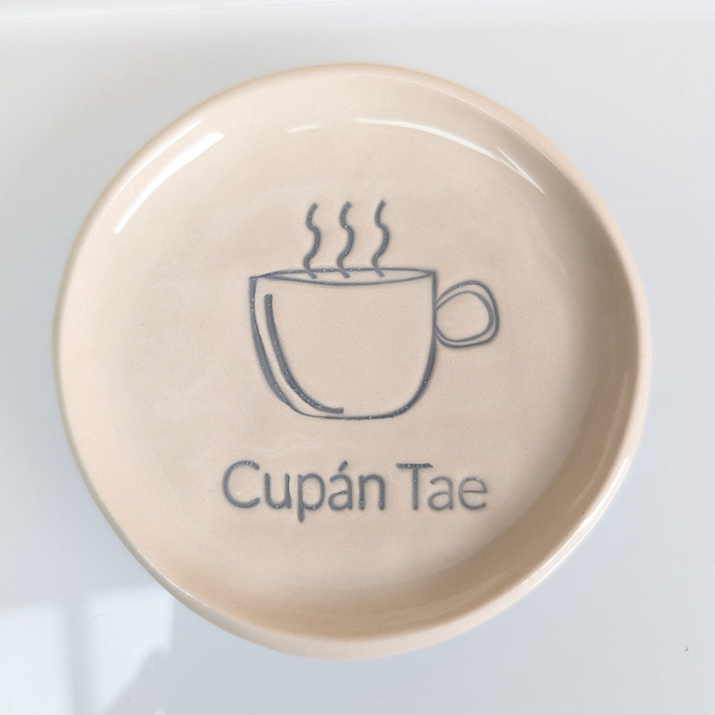 Maple Tree Pottery-Cupán Tae-Tea Bag Dish-Grey