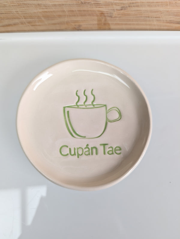 Maple Tree Pottery-Cupán Tae-Tea Bag Dish-Green