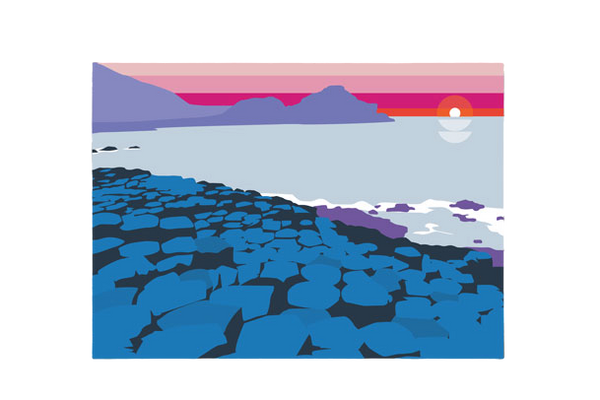 Pawpear Cochán An Aifir/Giants Causeway A3 Print