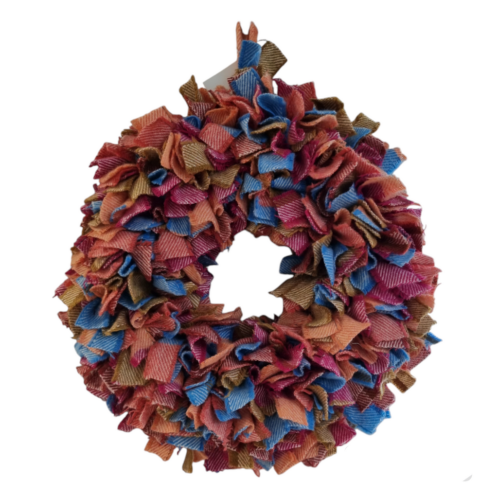 Kellee Cottage Crafts Luxury Tweed Wreath Bright Multicoloured