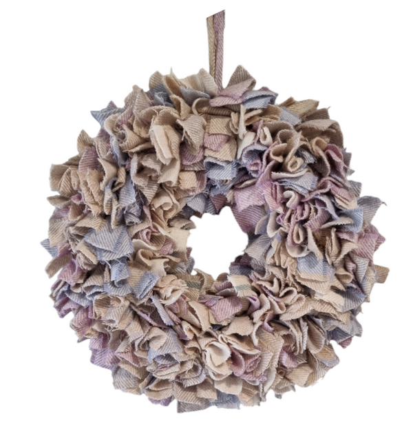 Kellee Cottage Crafts Luxury Tweed Wreath Pink