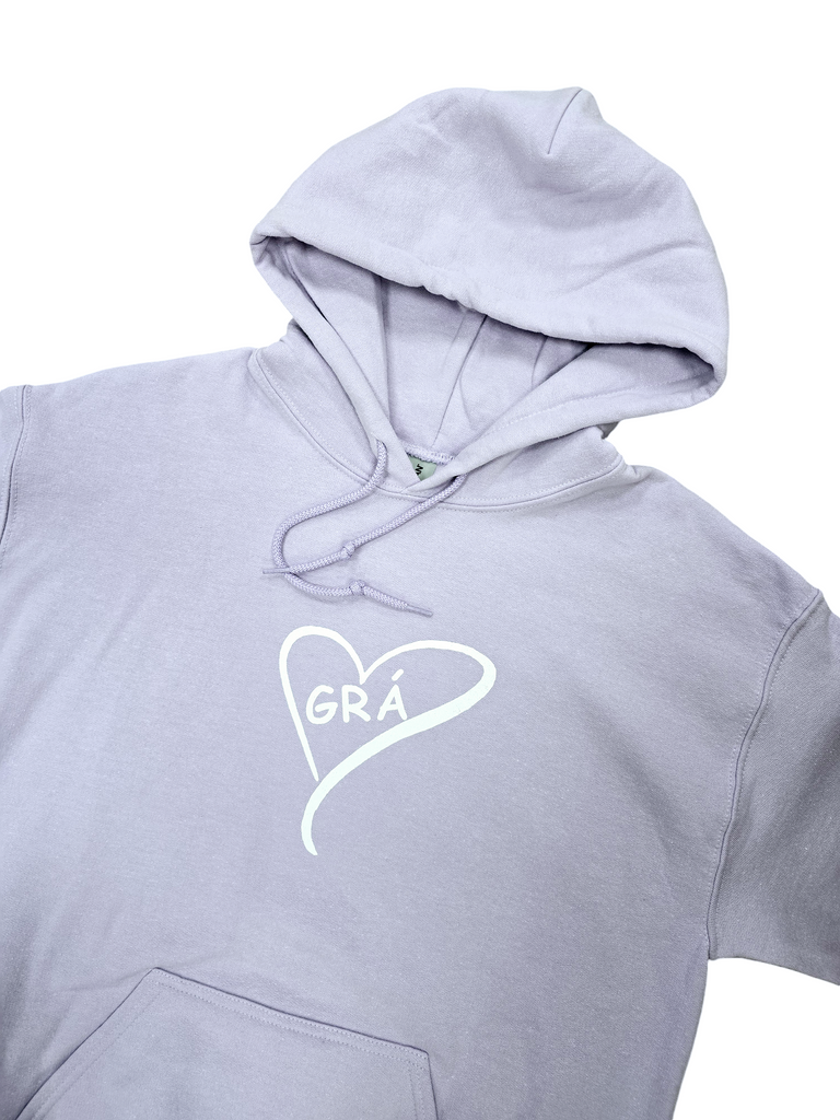 An Spailpín Fánach Grá/Love Lilac Hoodie