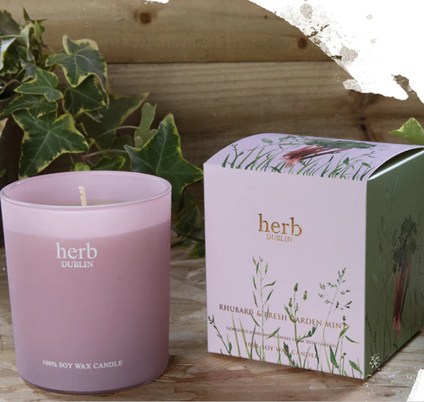 Herb Dublin - Rhubarb and Fresh Garden Mint Candle