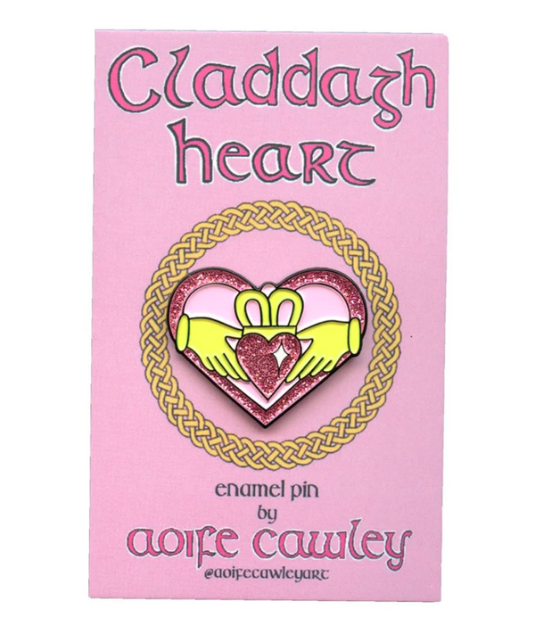 Aoife Crawley Art - Heart Claddagh Enamel Pin