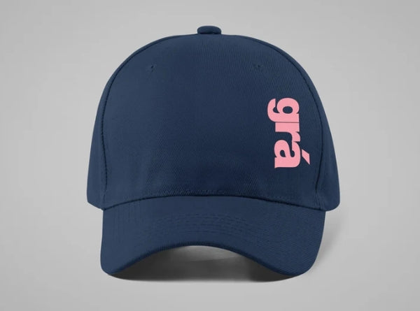 Fukil Sideways 'grá' Hat - Navy and Pink
