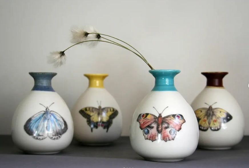 Rachel Leary Ceramics. Butterfly Bud Vase
