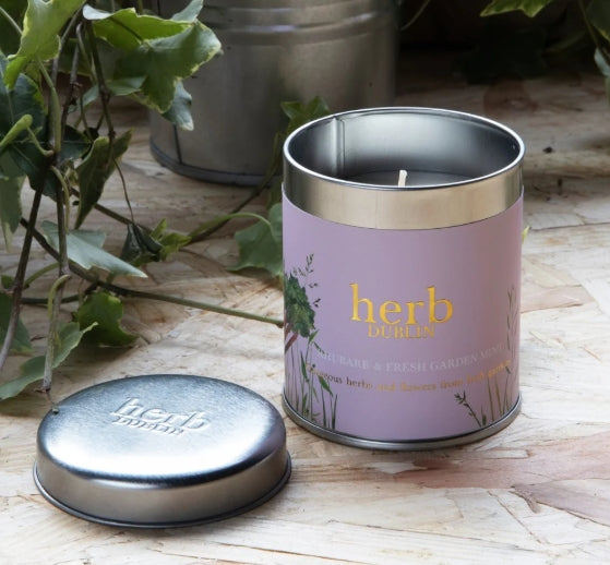 Herb Dublin Rhubarb & Garden Mint Tin