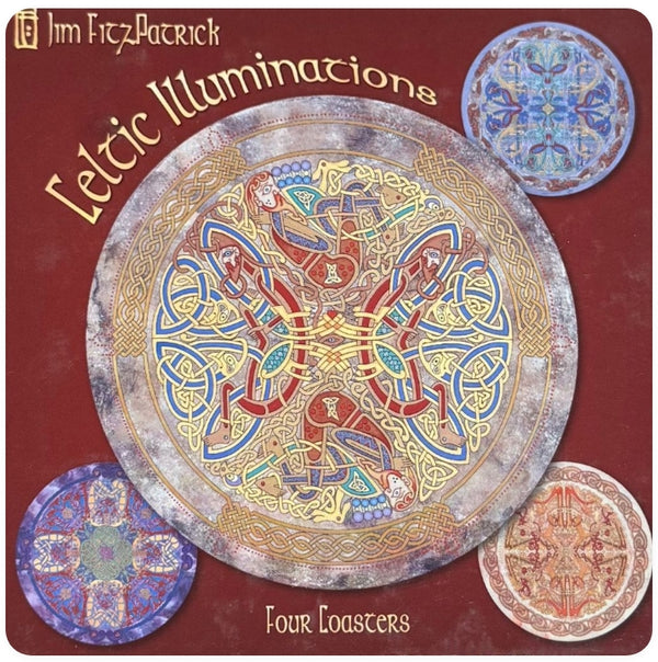 Jim Fitzpatrick. Celtic Illuminations x4 coasters