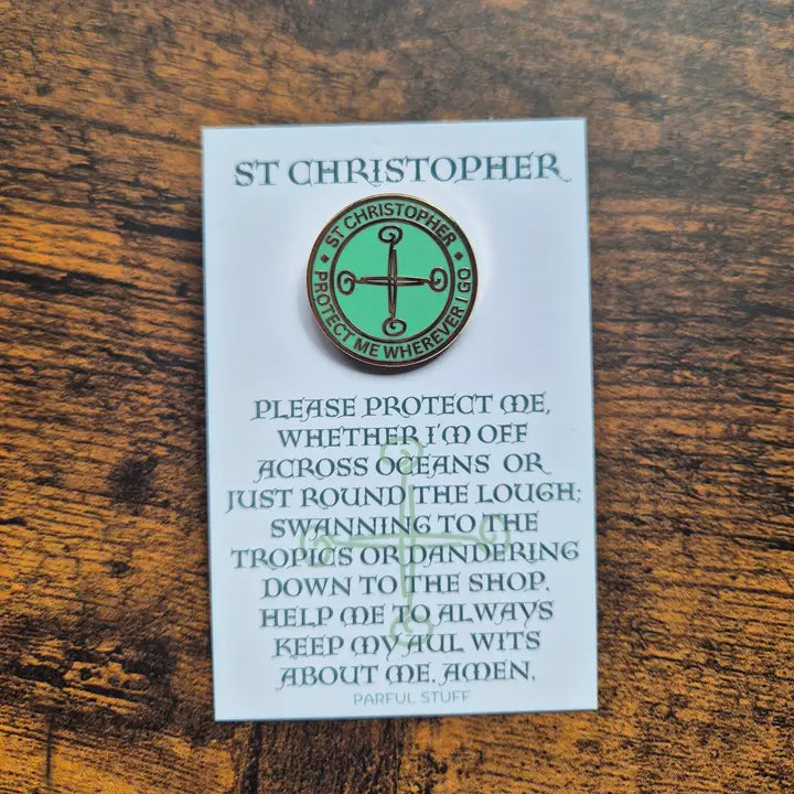 ST CHRISTOPHER ENAMEL PIN