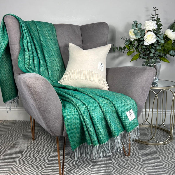 McNutt Of Donegal Summer Green Throw